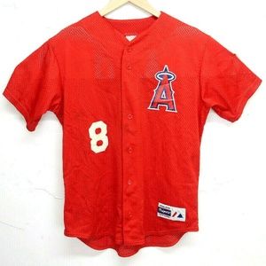 Majestic Red Los Angeles Anaheim Angels Morales #8